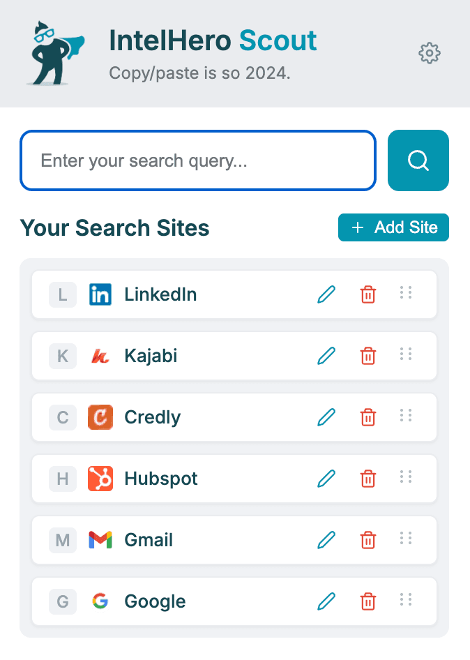 Scout Extension Screenshot